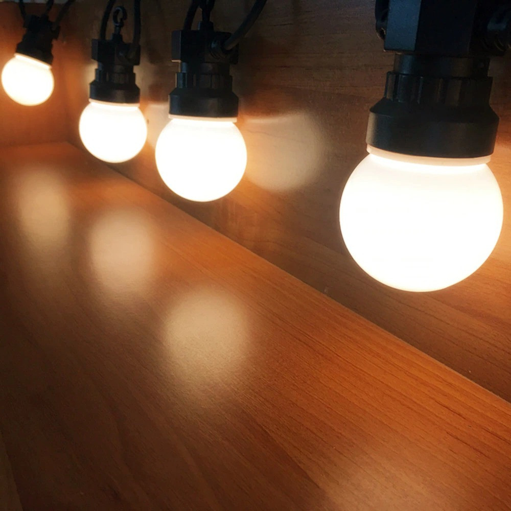String Light Bistro - Led Milky White G50 Globe ไฟสตริงกลางแจ้งสําหรับ