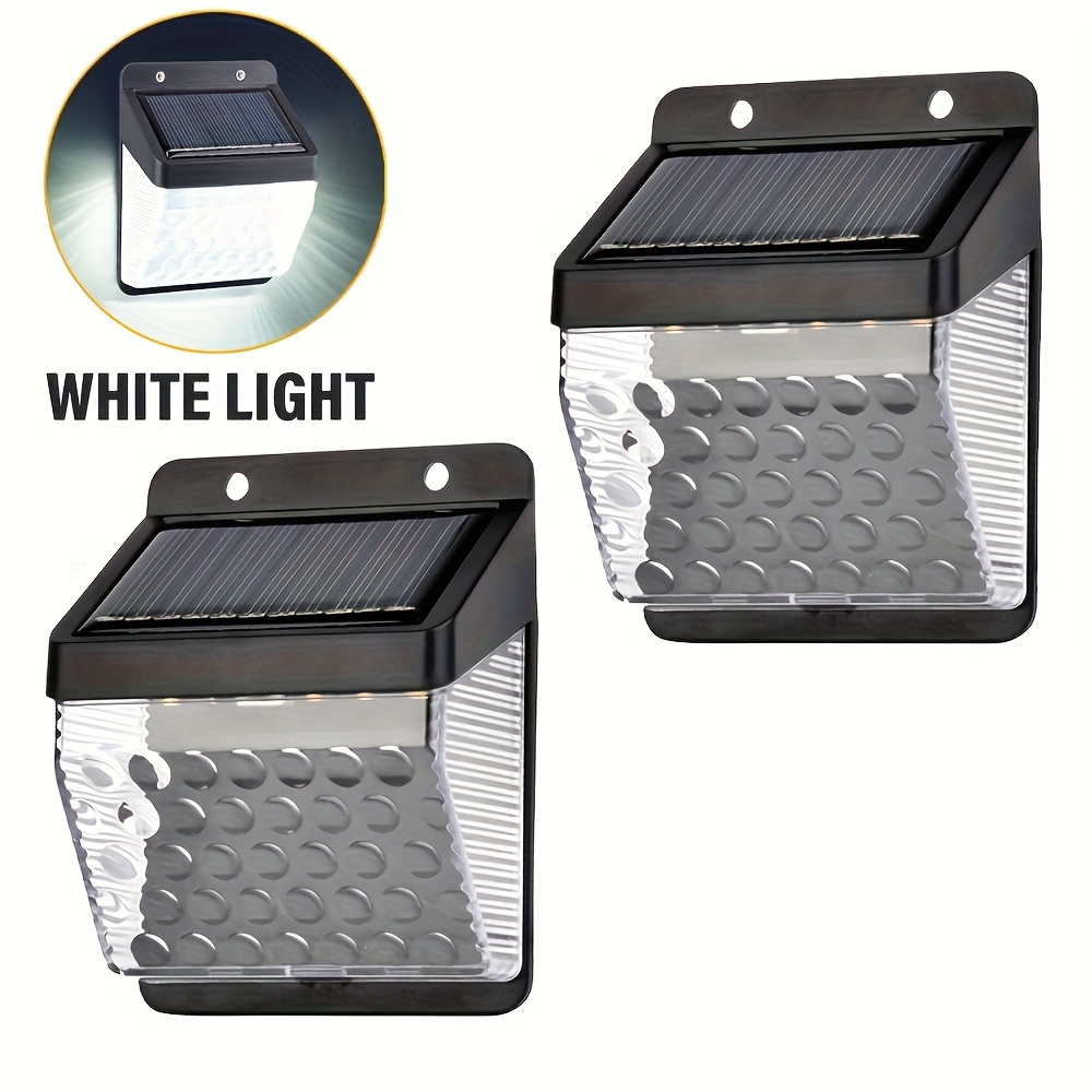 Outdoor Lighting Lamp - ไฟ LED พลังงานแสงอาทิตย์ พร้อมเซ็นเซอร์ตรวจจับความเคลื่อนไหว PIR สำหรับติดผนัง