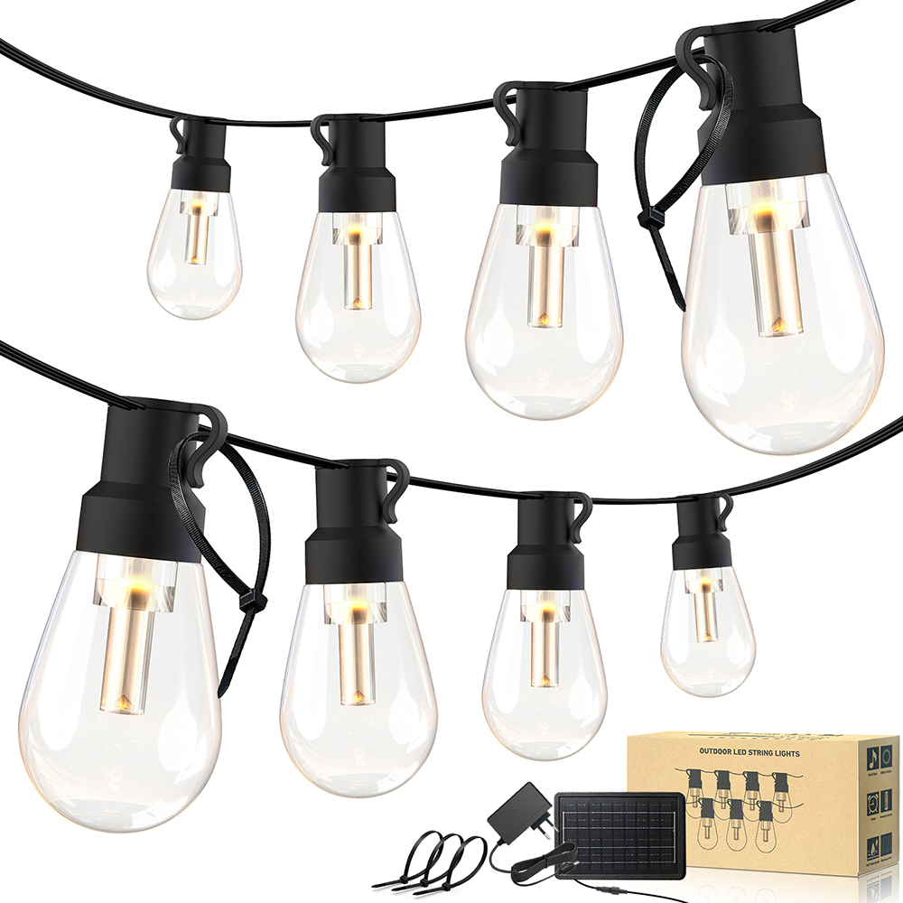String Light Bistro - ไฟ LED ทรงกลมแบบโซลาร์เซลล์ กันน้ำ 24V พร้อมอะแดปเตอร์