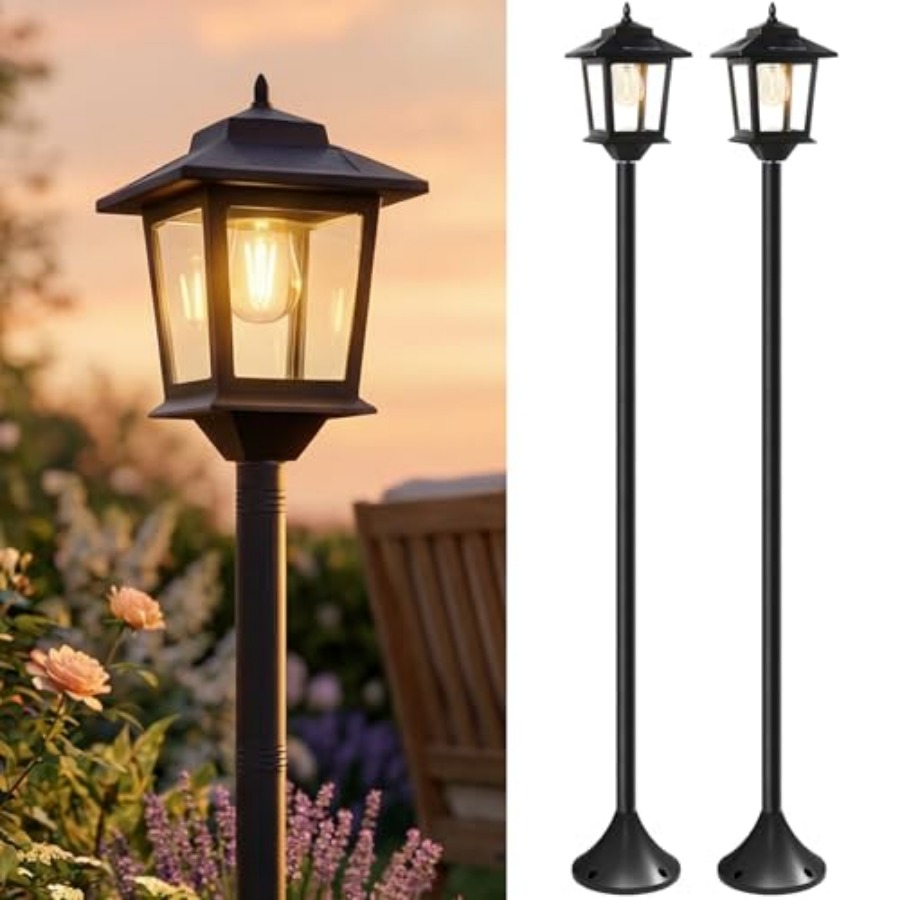 Outdoor Lighting Lamp - ไฟเสาโซลาร์เซลล์กลางแจ้ง, ชุด 2 ชิ้น ขนาด 63