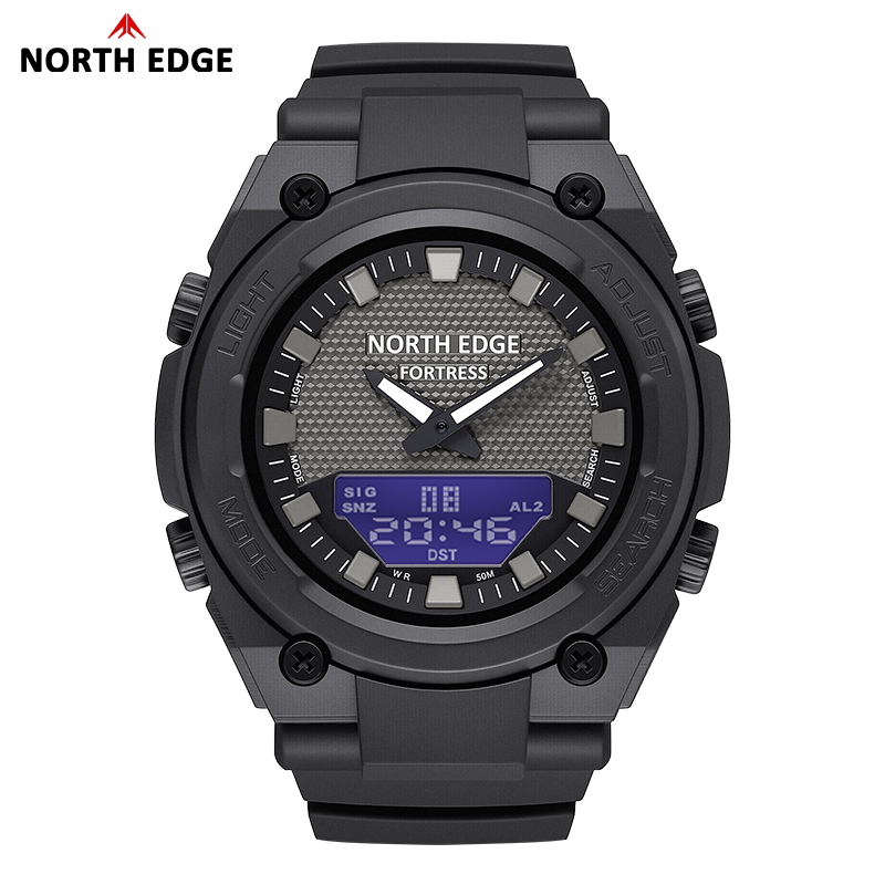 Outdoor Lighting Zones - NORTH EDGE FORTRESS 2026 นาฬิกาดิจิตอลทหารบกสำหรับผู้ชายกีฬากลางแจ้งกันน้ำ 50M