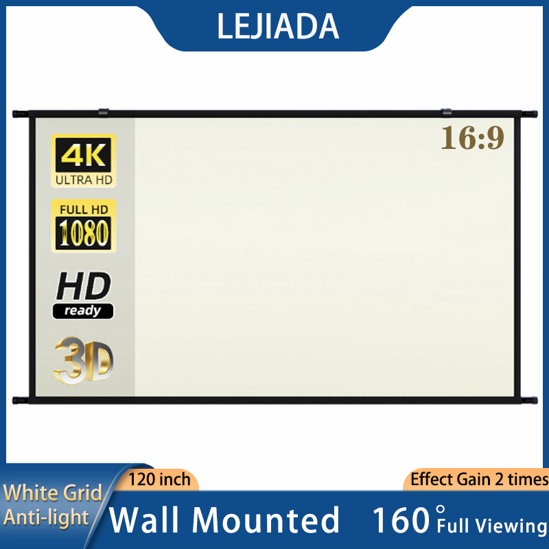 Outdoor Lighting Grid Screen - จอโปรเจคเตอร์ติดผนัง LEJIADA ขนาด 120 นิ้ว สีขาว
