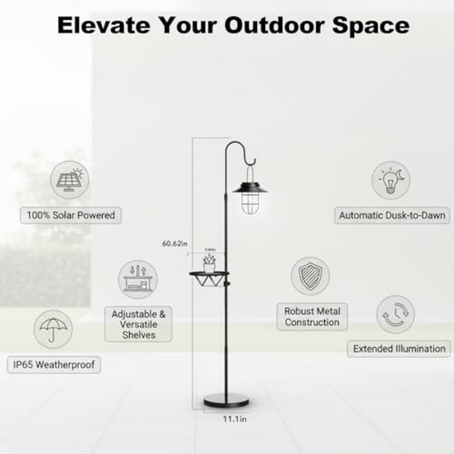 โคมไฟตั้งพื้นพลังงานแสงอาทิตย์ - Outdoor Lighting Lamp บทวิจารณ์และราคา