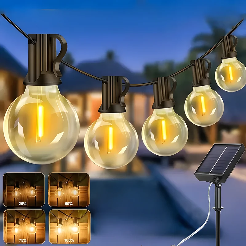 ไฟโซลาร์ลูกโลก LED G40 ไฟประดั - String Light Bistro บทวิจารณ์และราคา