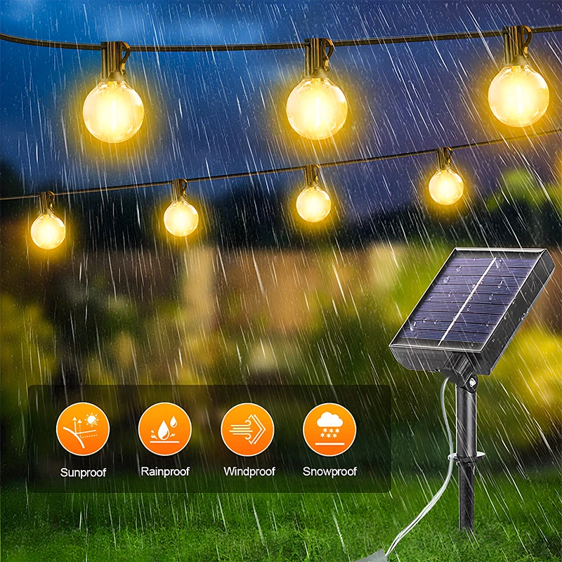ไฟโซลาร์ลูกโลก LED G40 ไฟประดั - String Light Bistro บทวิจารณ์และราคา