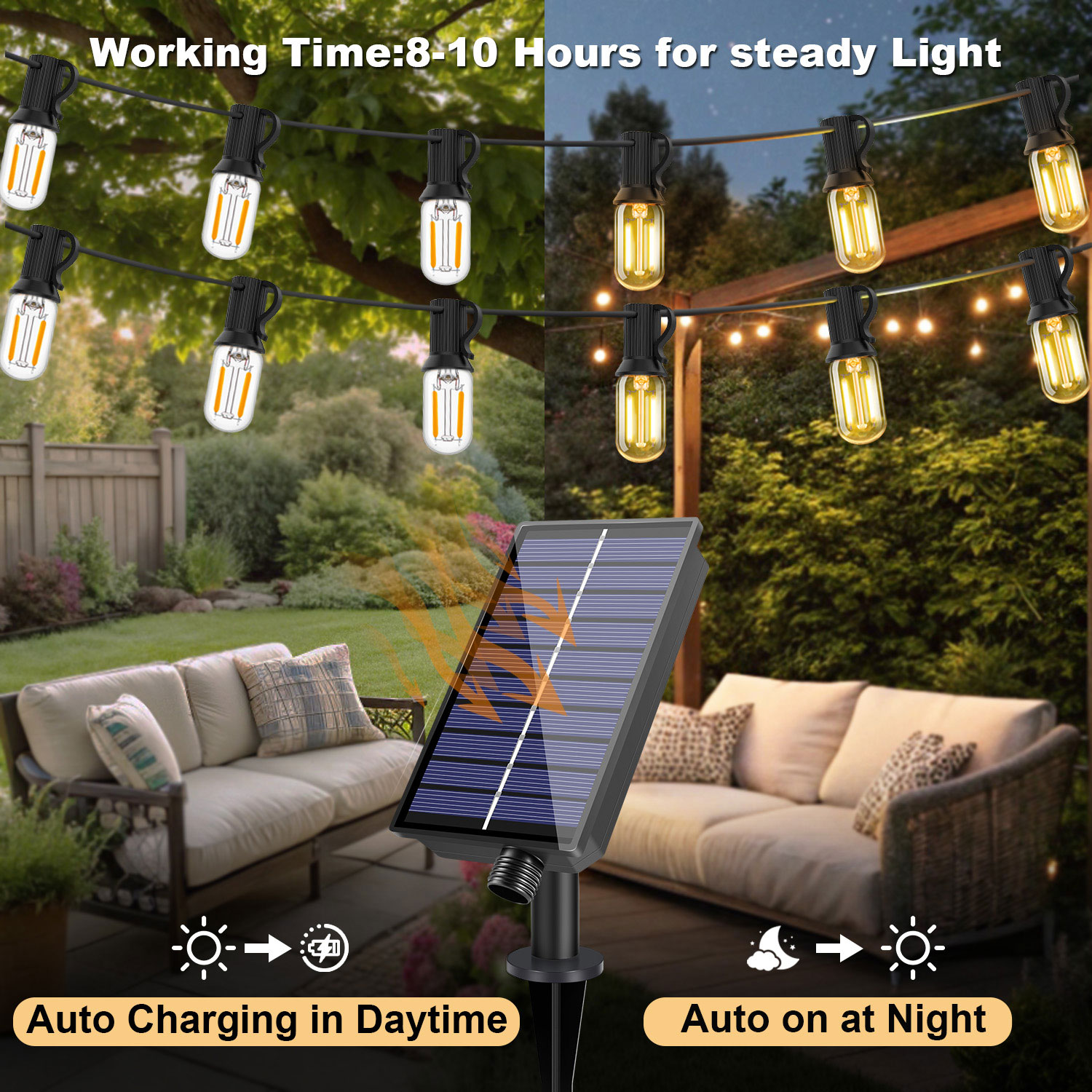 LED T22 ไฟสตริงพลังงานแสงอาทิต - String Light Bistro บทวิจารณ์และราคา