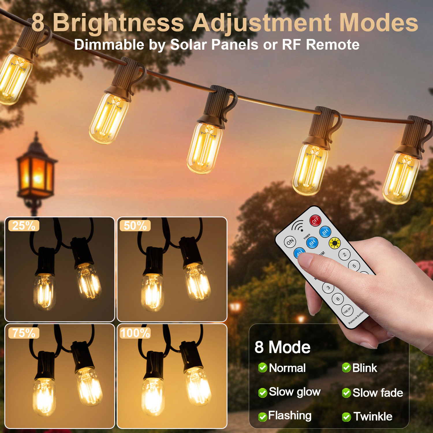 LED T22 ไฟสตริงพลังงานแสงอาทิต - String Light Bistro บทวิจารณ์และราคา