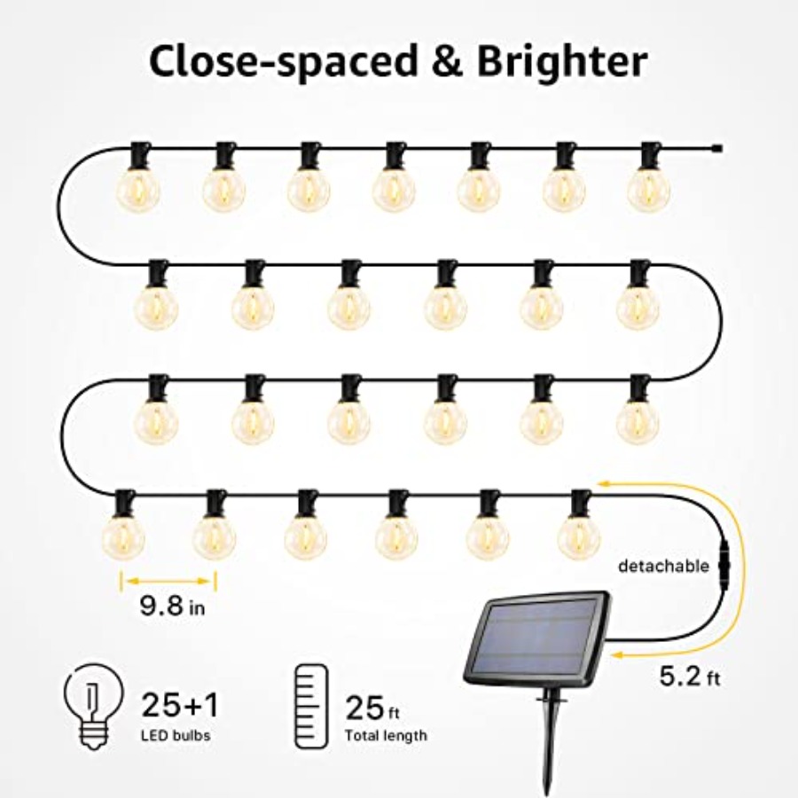 ไฟสตริงพลังงานแสงอาทิตย์สำหรับ - String Light Bistro บทวิจารณ์และราคา