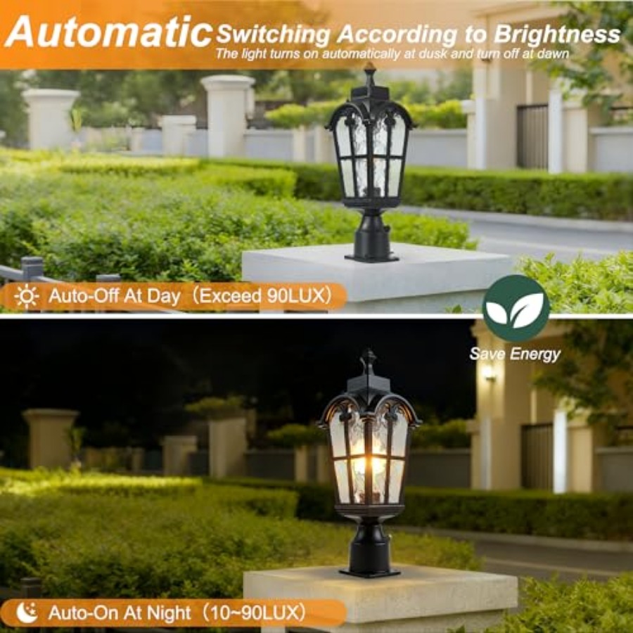 ไฟเสาภายนอกแบบเซ็นเซอร์ โคมไฟเ - Outdoor Lighting Lamp บทวิจารณ์และราคา