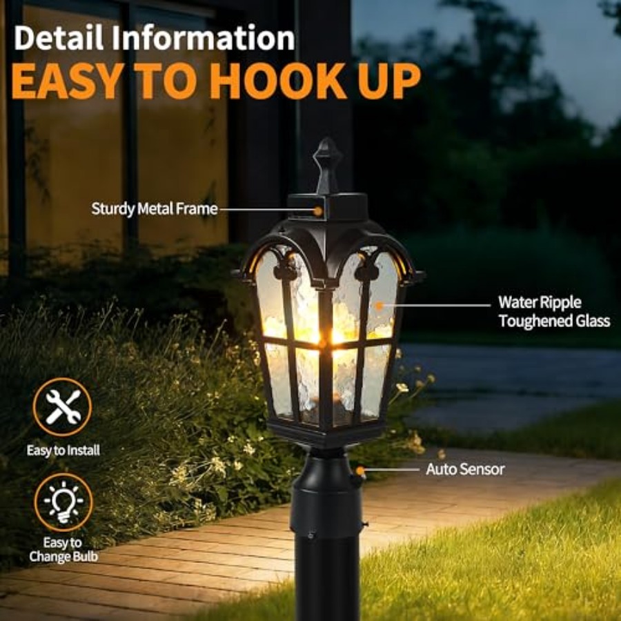 ไฟเสาภายนอกแบบเซ็นเซอร์ โคมไฟเ - Outdoor Lighting Lamp บทวิจารณ์และราคา