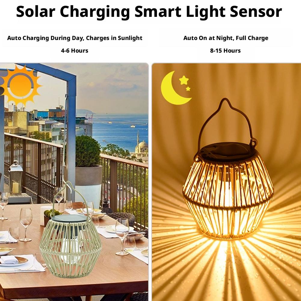 โคมไฟโซลาร์หวายกันน้ำ IP65 สำห - Outdoor Lighting Lamp บทวิจารณ์และราคา