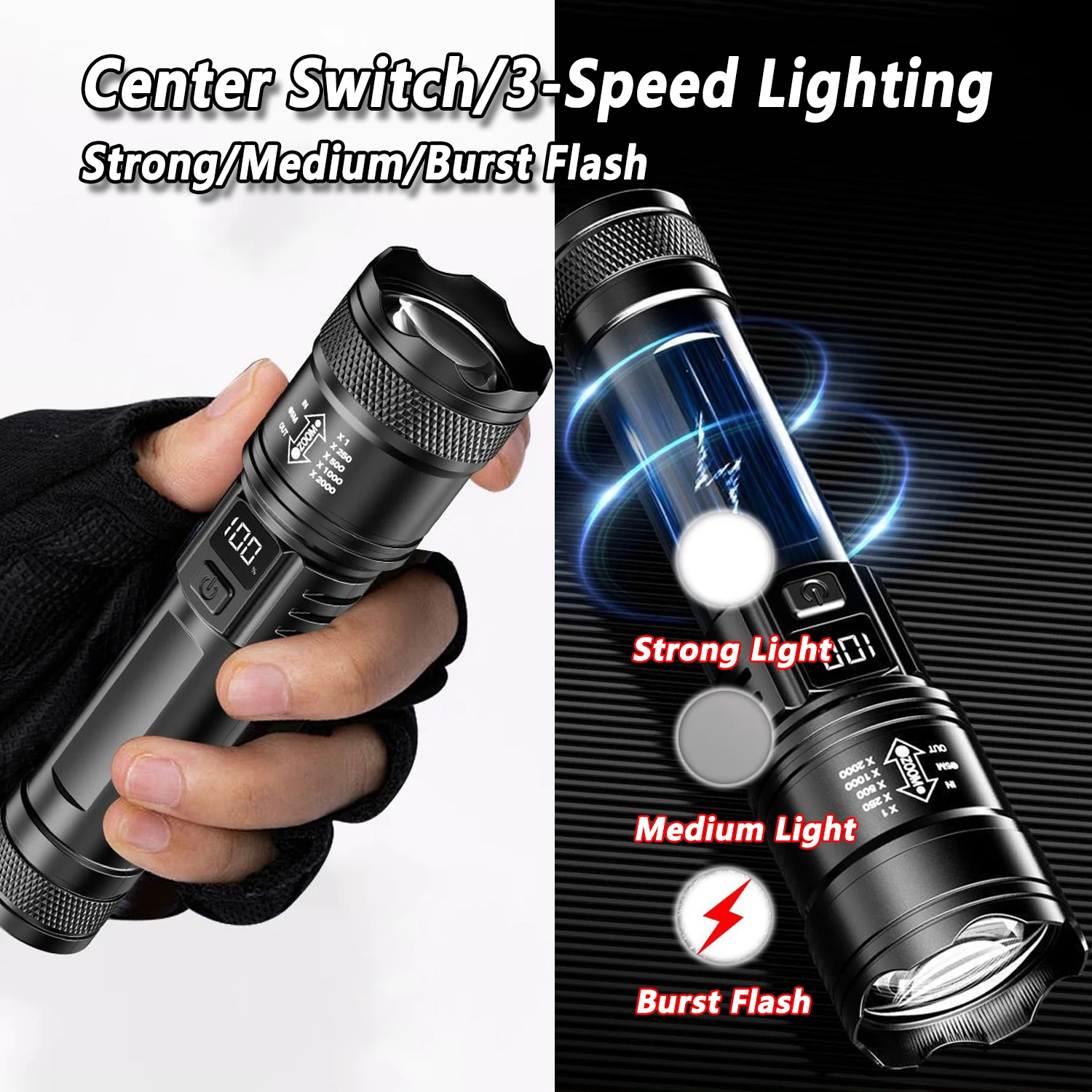 ไฟฉาย LED Ultra Bright 2000LM  - Outdoor Lighting Globes บทวิจารณ์และราคา
