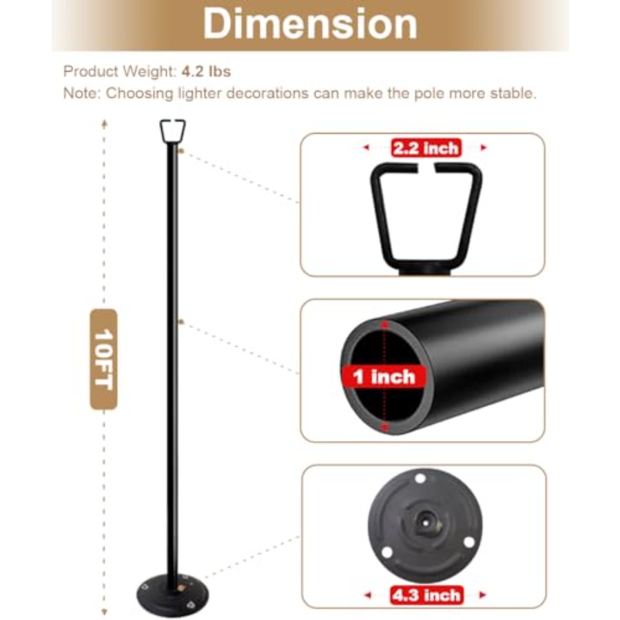 เสาไฟประดับแบบตั้งพื้นขนาด 10  - String Light Bistro บทวิจารณ์และราคา