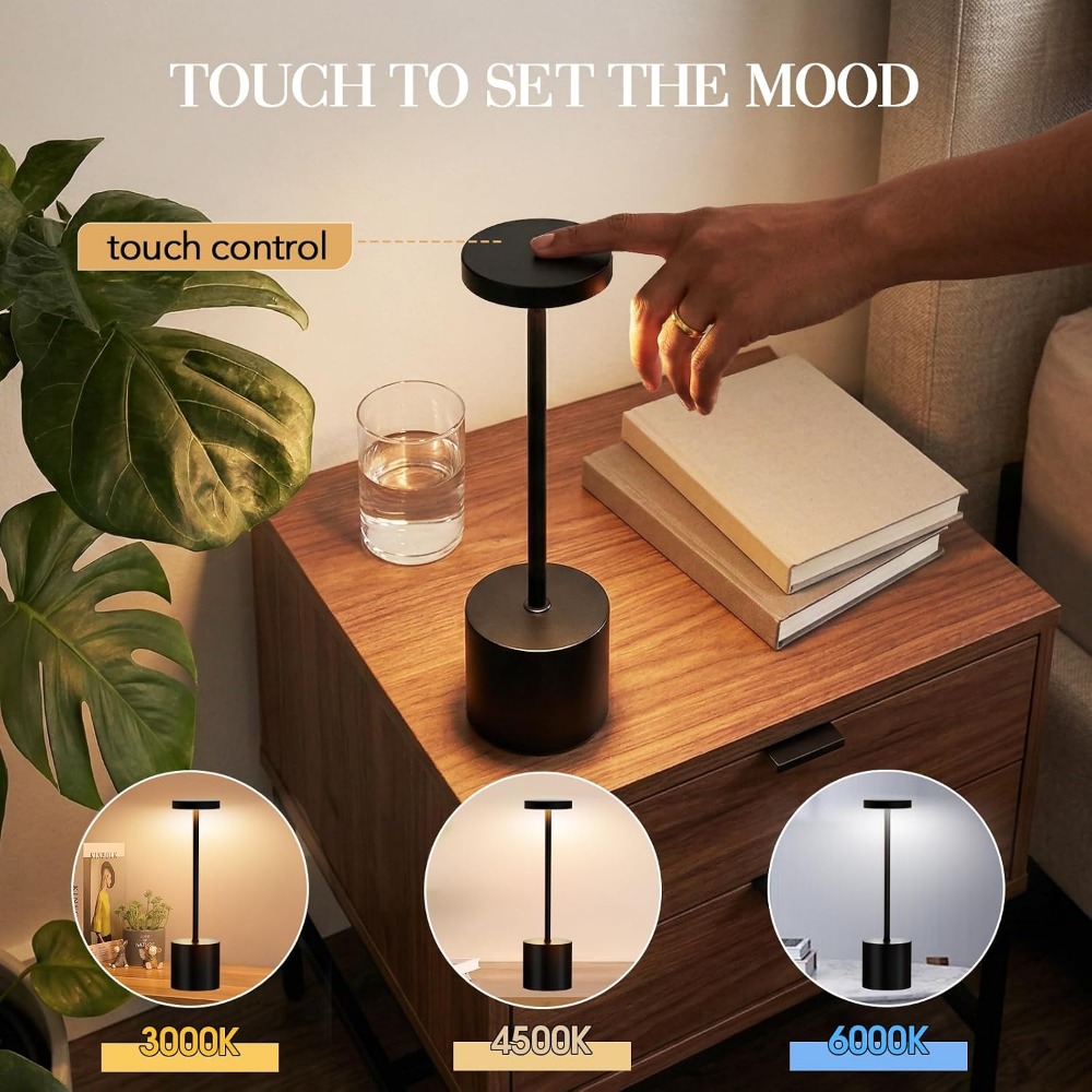 ชุดโคมไฟตั้งโต๊ะไร้สาย แบตเตอร - Outdoor Lighting Lamp บทวิจารณ์และราคา