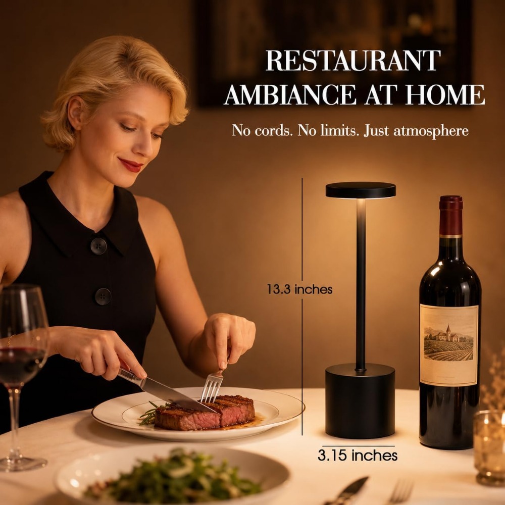 ชุดโคมไฟตั้งโต๊ะไร้สาย แบตเตอร - Outdoor Lighting Lamp บทวิจารณ์และราคา